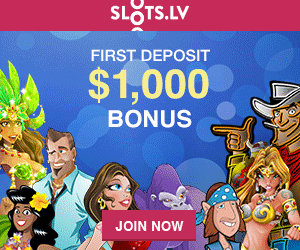 Kasino Slots.lv - Bonus Selamat Datang $5K
